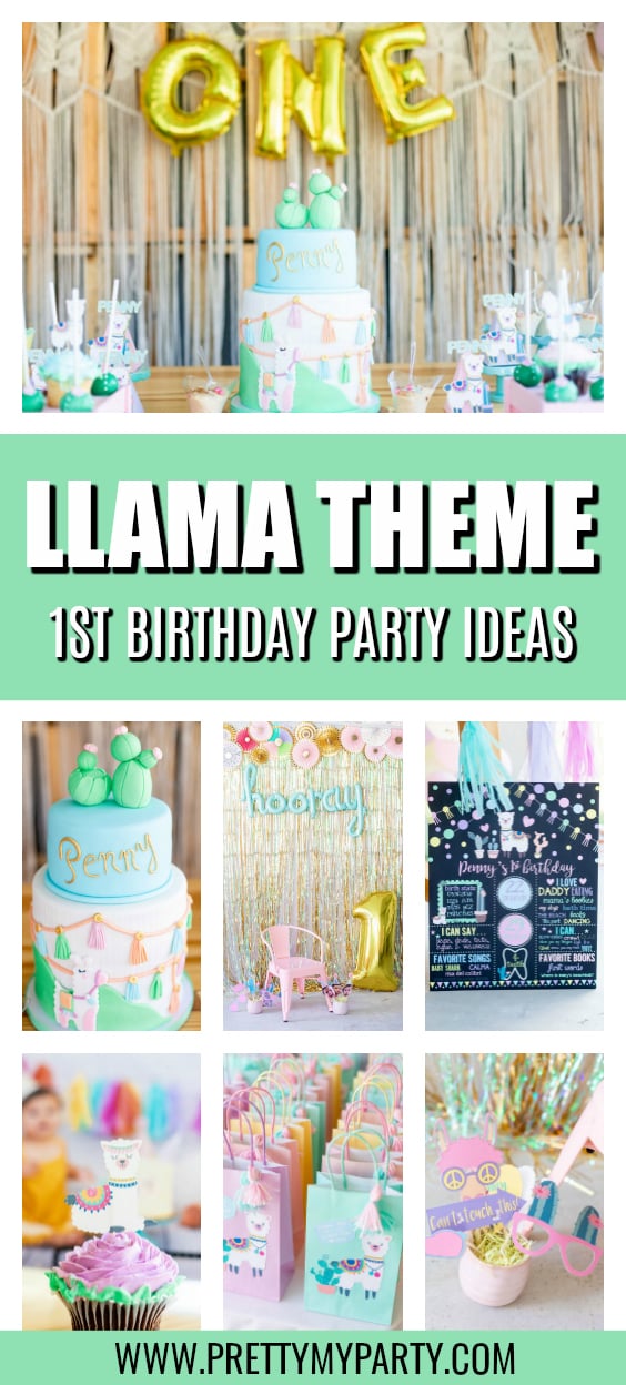 Llama Themed 1st Birthday Party on Pretty My Party