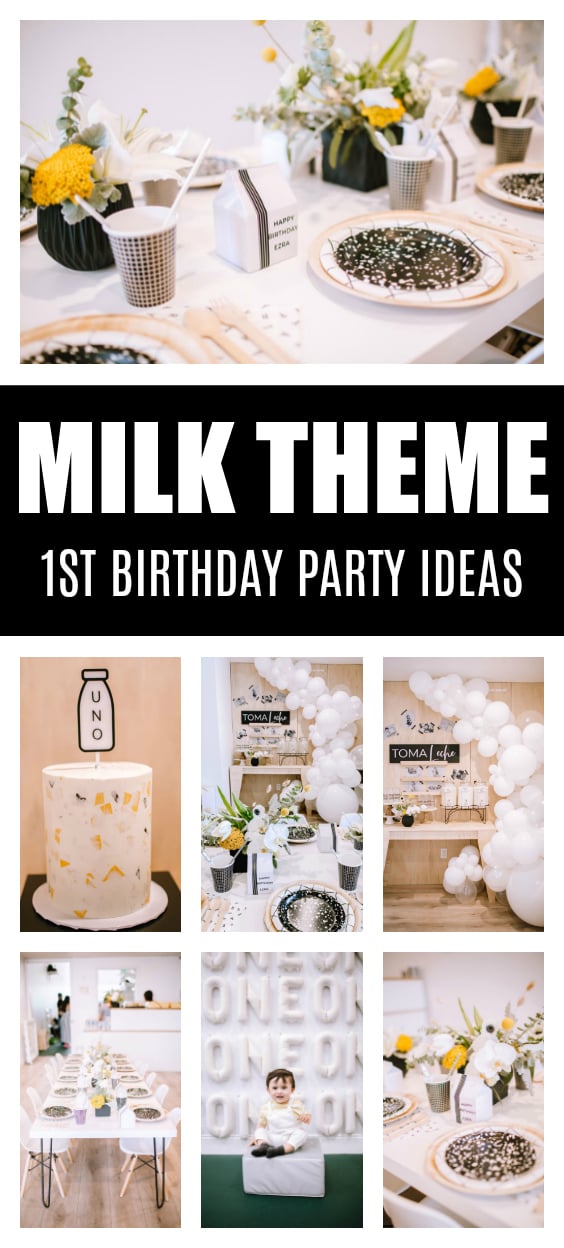 Milk Themed 1st Birthday Party on Pretty My Party