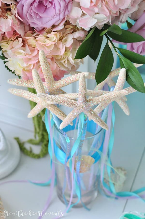 Sparkly Starfish Wands