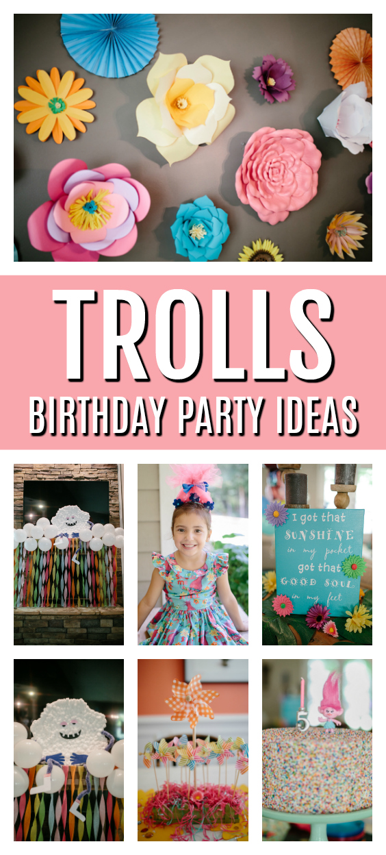 Trolls Themed Birthday Party on Pretty My Party
