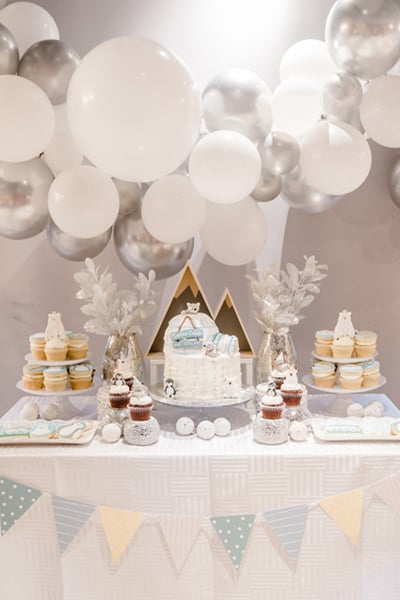 Boy's Winter Wonderland 1st Birthday Party - Pretty My Party