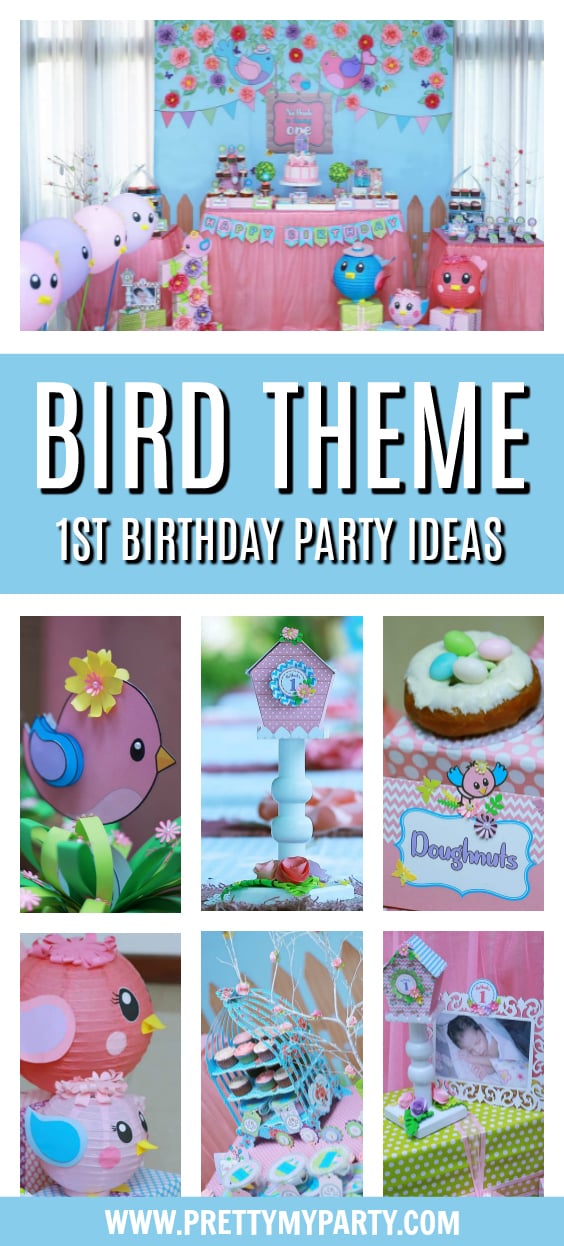 Bird Themed 1st Birthday Party on Pretty My Party