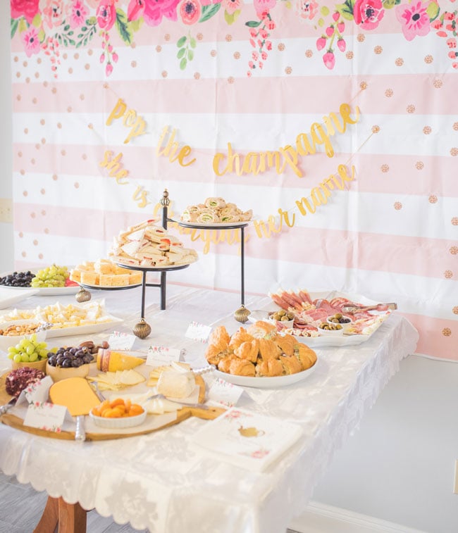 Tea Party Bridal Shower Backdrop and Banner