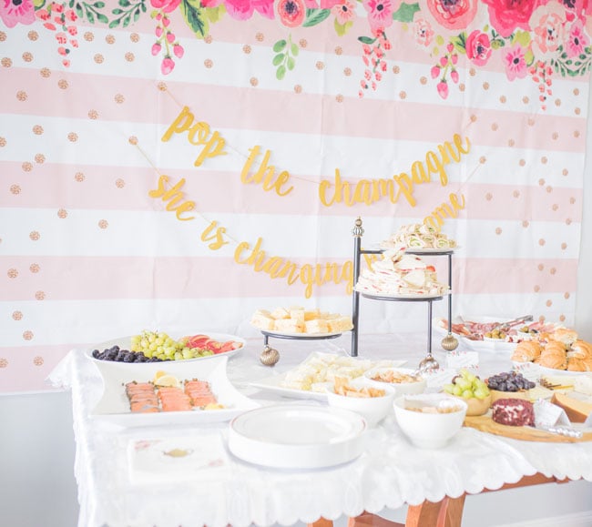 Tea Party Bridal Shower Food Table