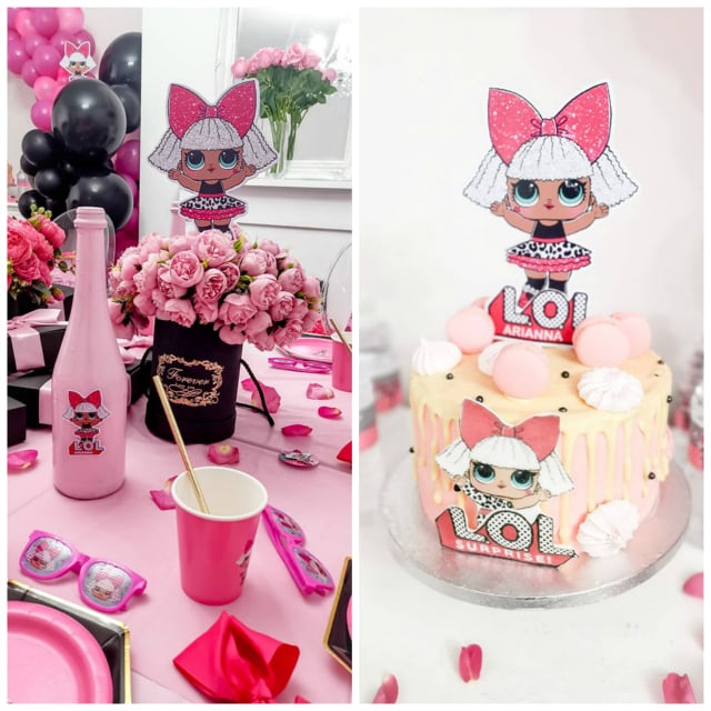 LOL Doll Cake and Centerpiece