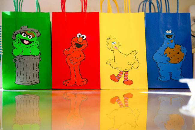 Sesame Street Character Favor Bags