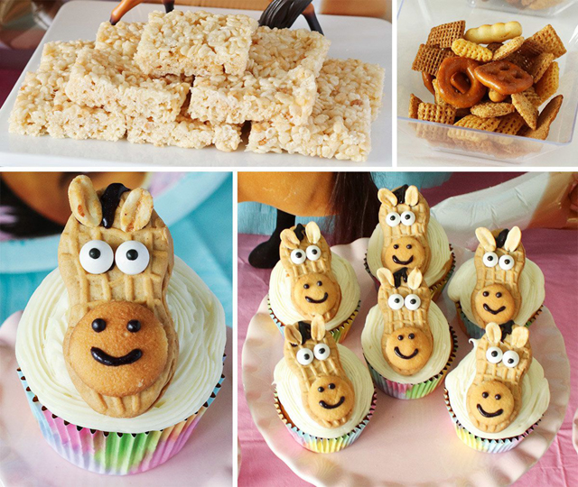Spirit Horse Party Food and Horse Cupcakes