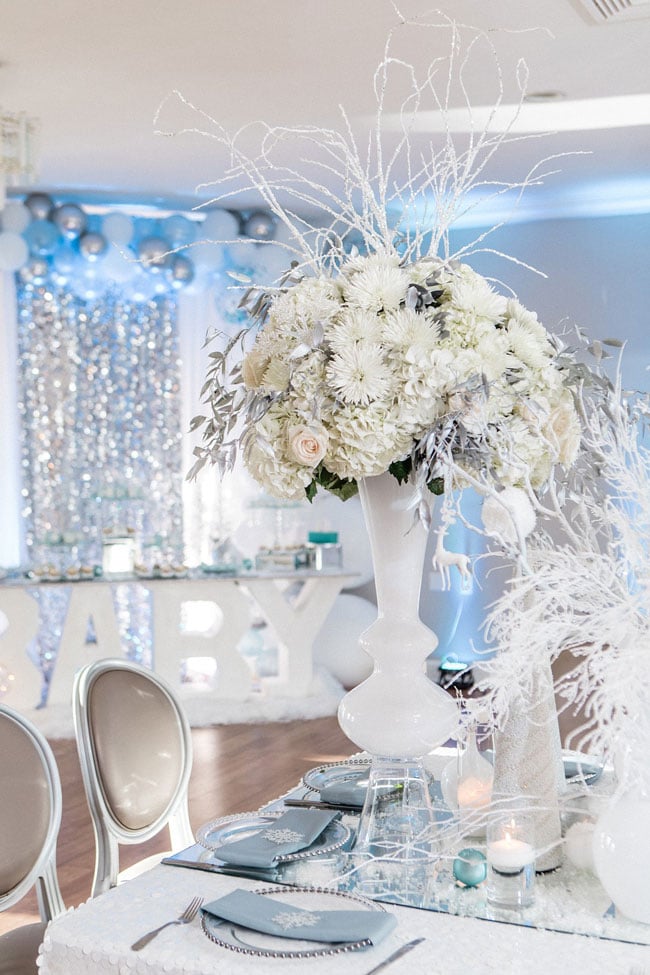 Tall White Flower With Branches Centerpiece