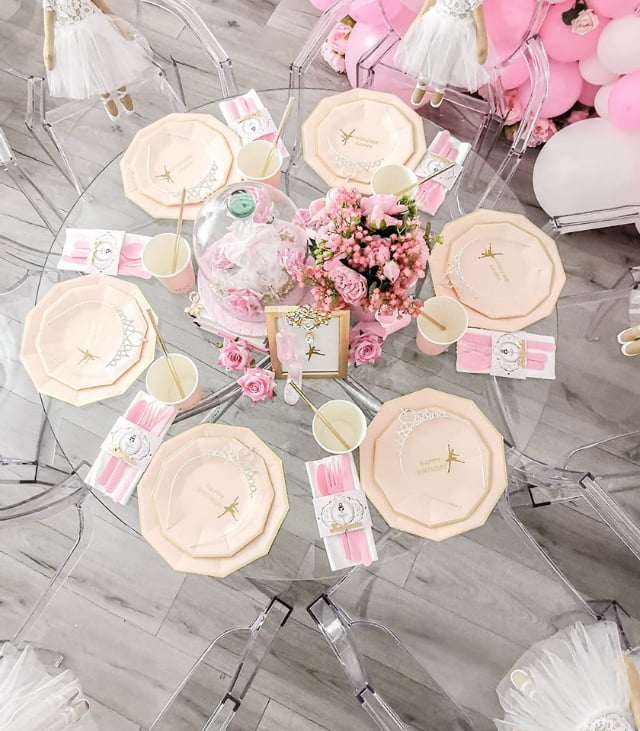 Pink Ballerina Party Table