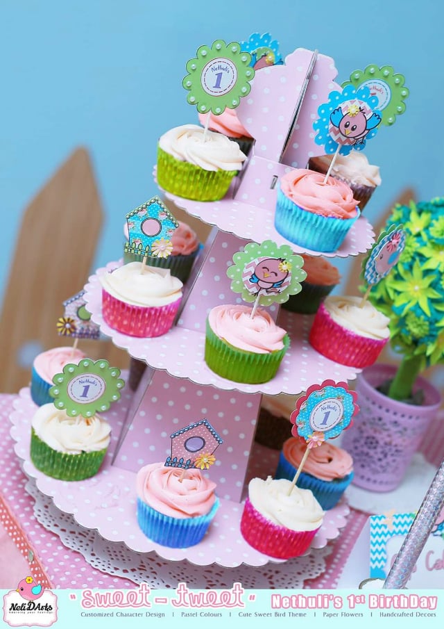Bird Theme Cupcake Toppers