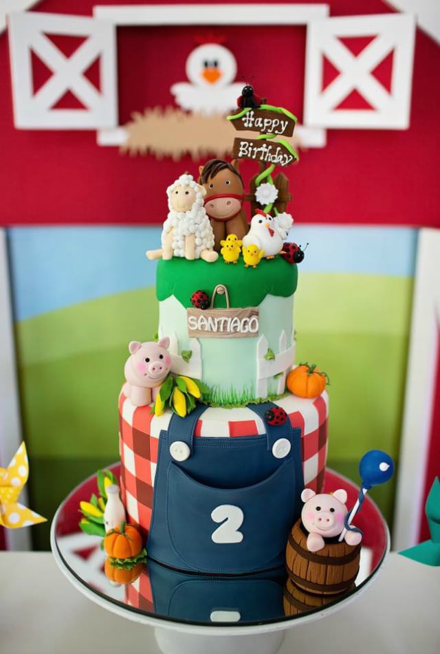 Farm Themed Birthday Cake