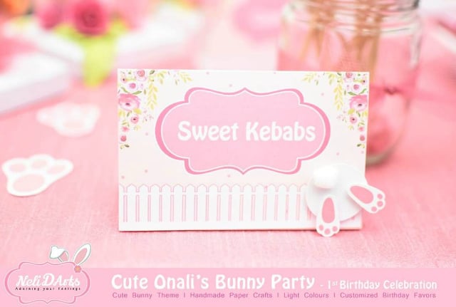 Bunny Food Tent Cards