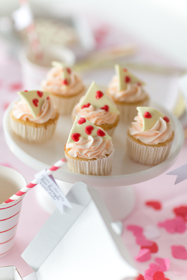 Heart Pizza Cupcake Toppers