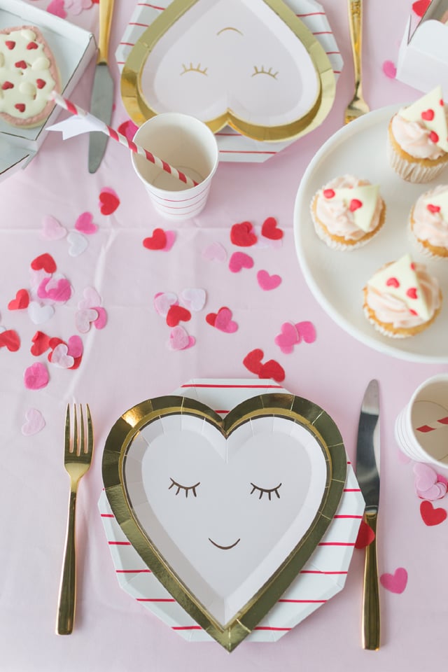 Gold Heart Party Plates