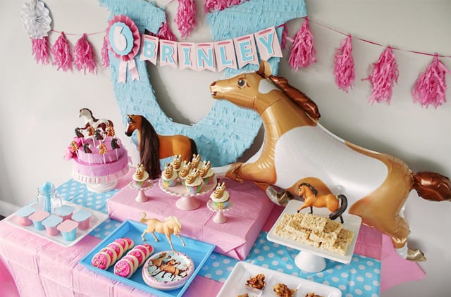 Horse Party Dessert Table and Decorations