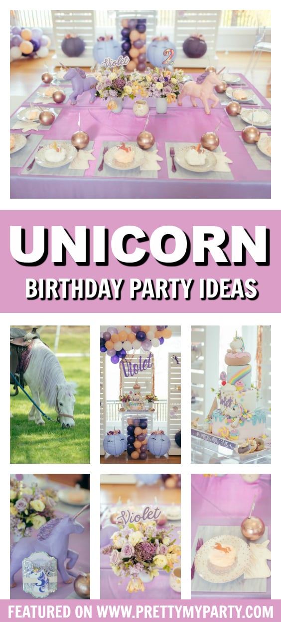 Purple Unicorn Birthday Party on Pretty My Party
