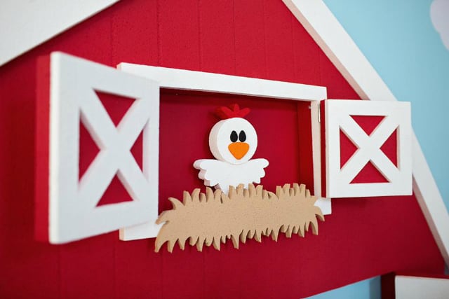 Red Barn Chick Party Prop
