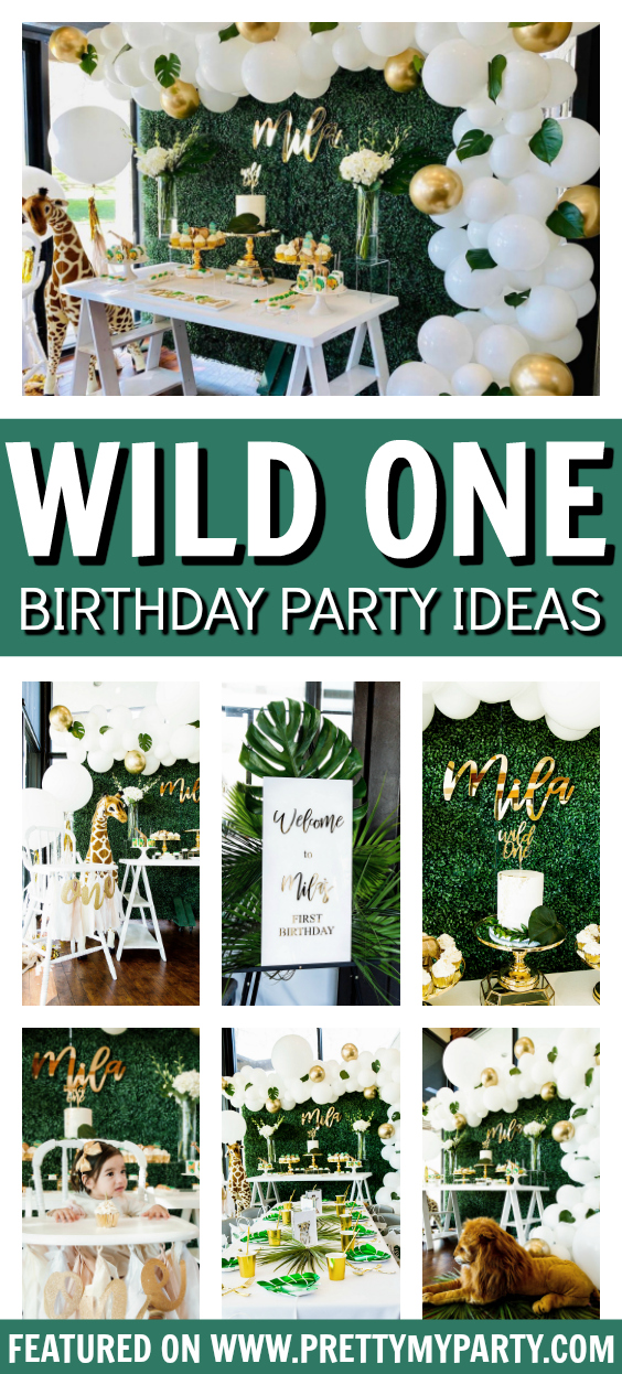 Baby Girl Wild One 1st Birthday - Pretty My Party