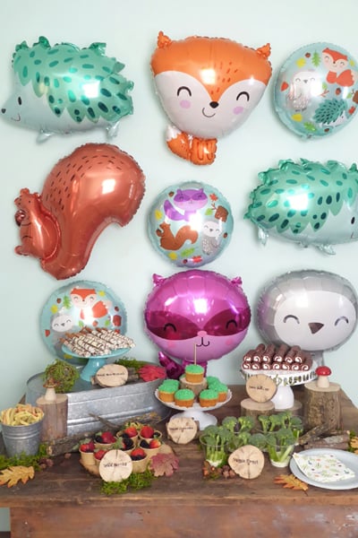 Woodland Animals Themed Birthday Party