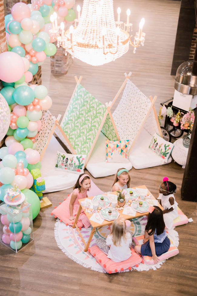 Colorful Cactus Teepee Party