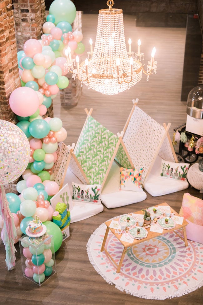 Colorful Cactus Teepee Party Ideas