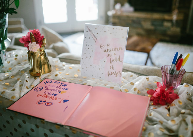 Unicorn Sign and Guest Book