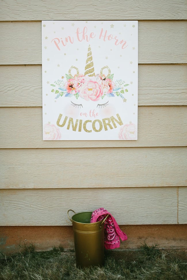 Pin The Horn on the Unicorn Game