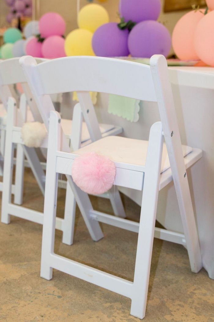 Some Bunny Is One Bunny Tail Chair Decor