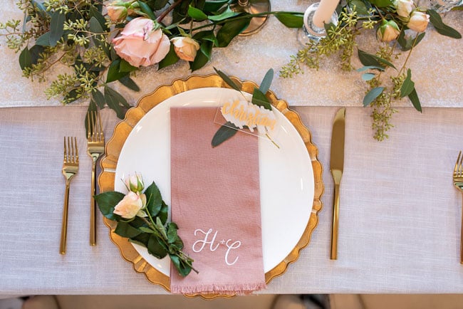 Engagement Party Place Setting