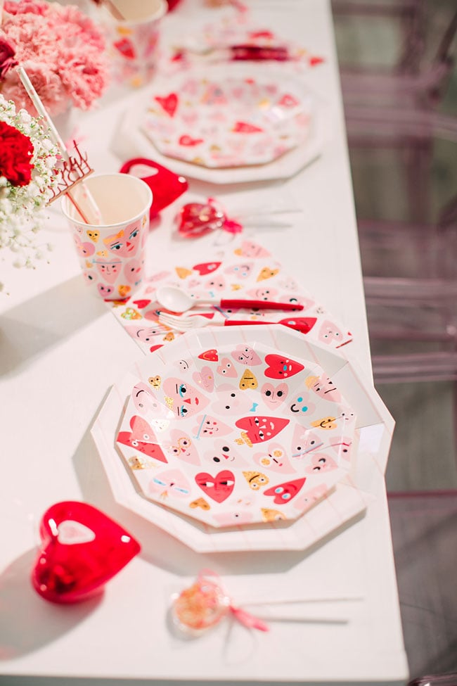 Heart Themed Valentine's Day Party Tableware