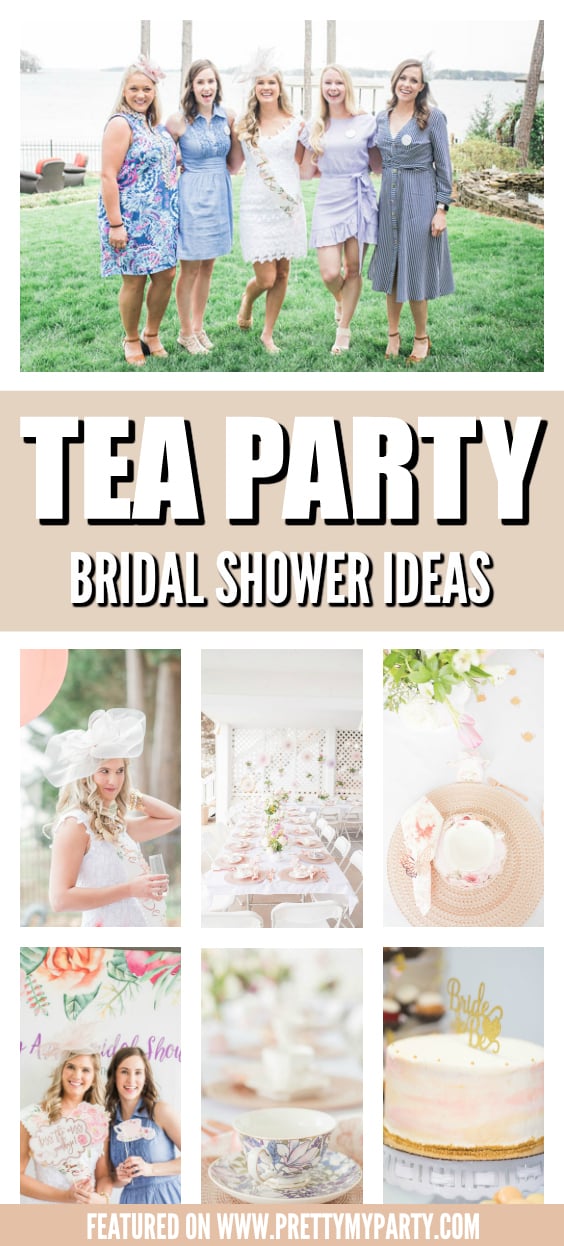 Chic Tea Party Bridal Shower on Pretty My Party