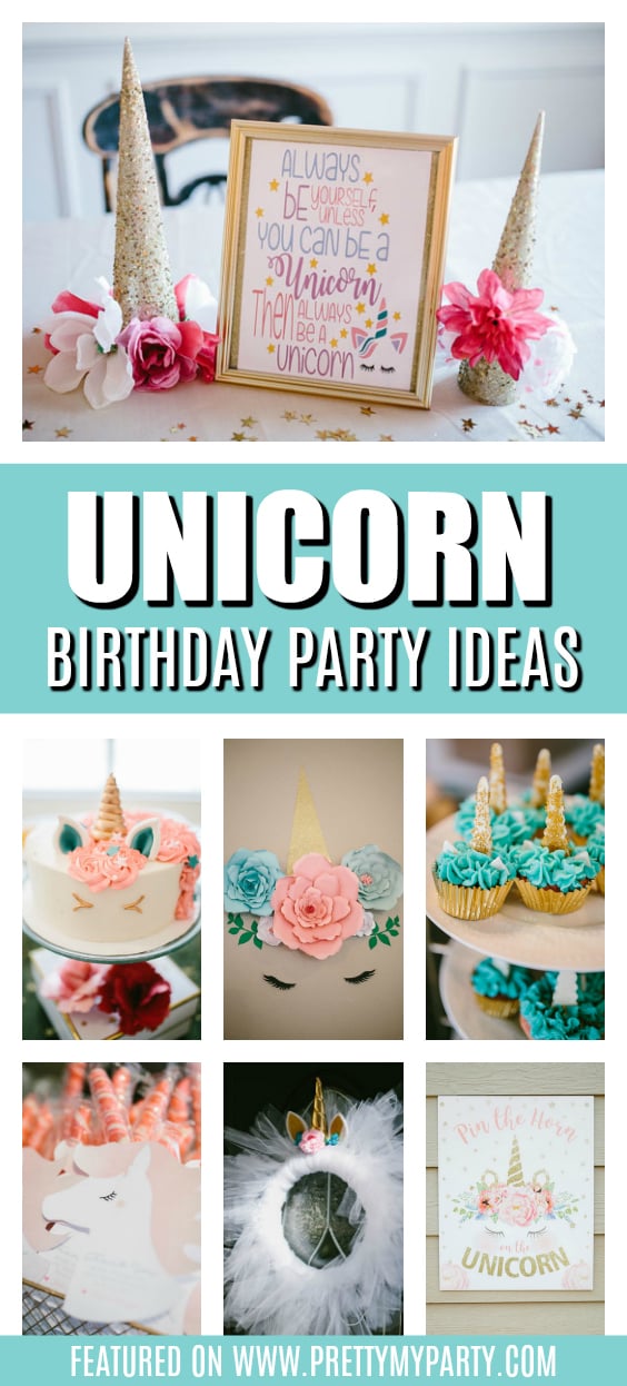 DIY Unicorn Themed Party on Pretty My Party