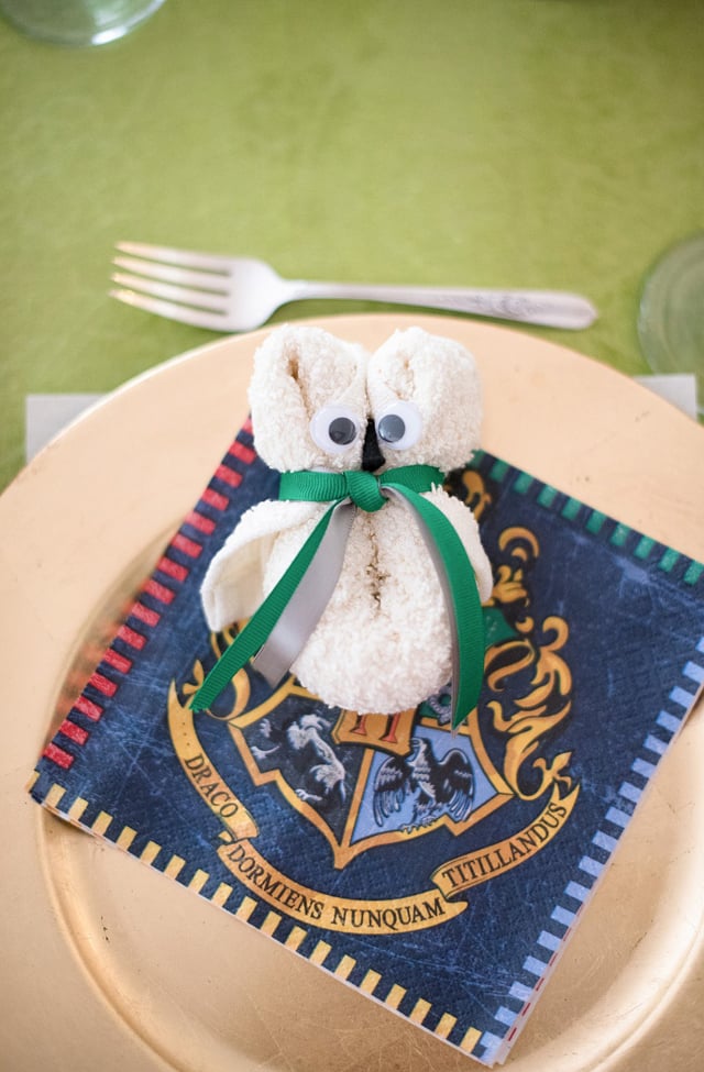 Harry Potter Baby Shower Place Settings