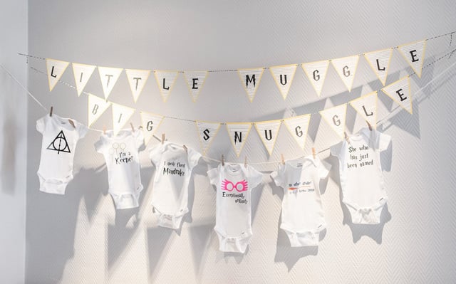 Harry Potter Banner and Baby Onesies