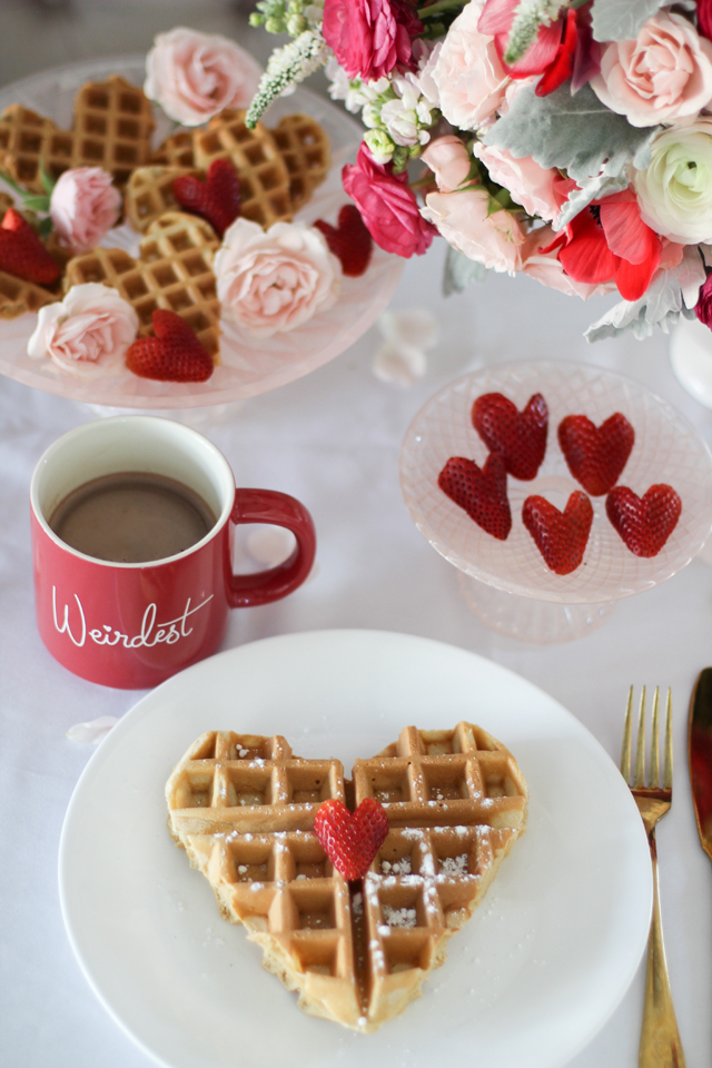 Heart Themed Breakfast Idea For Valentine's Day