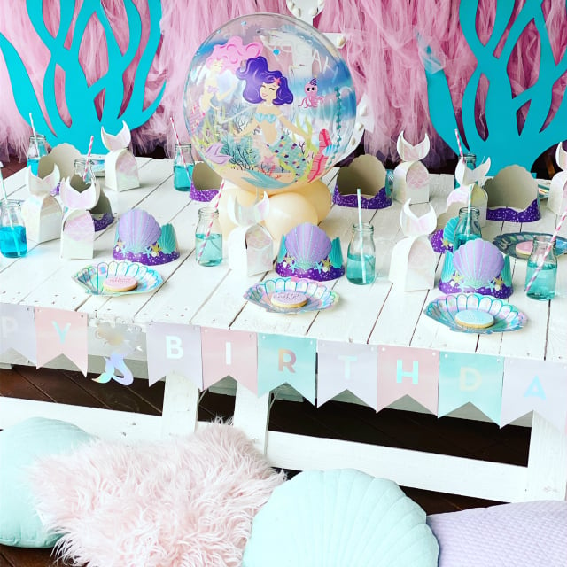 Mermaid Birthday Party Table
