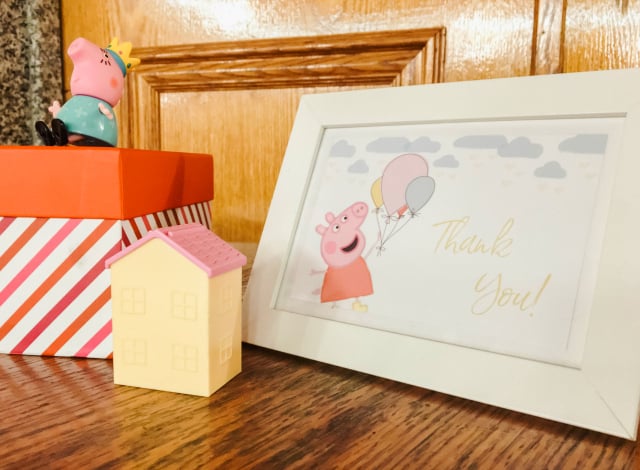 Peppa Pig Thank You Sign