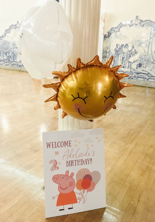 Peppa Pig 2nd Birthday Party Welcome Sign