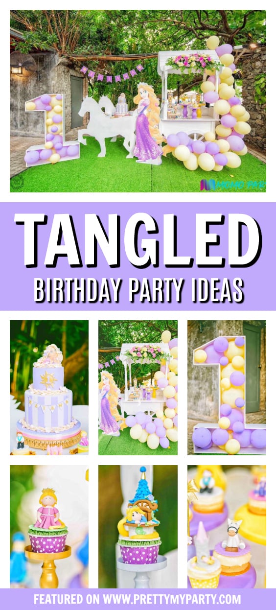 NEW! Tangled Rapunzel Disney Princess 3rd BIRTHDAY PARTY Balloon decorations   