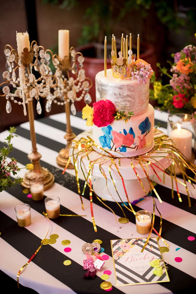 Flirty Thirty Themed Birthday Party Cake