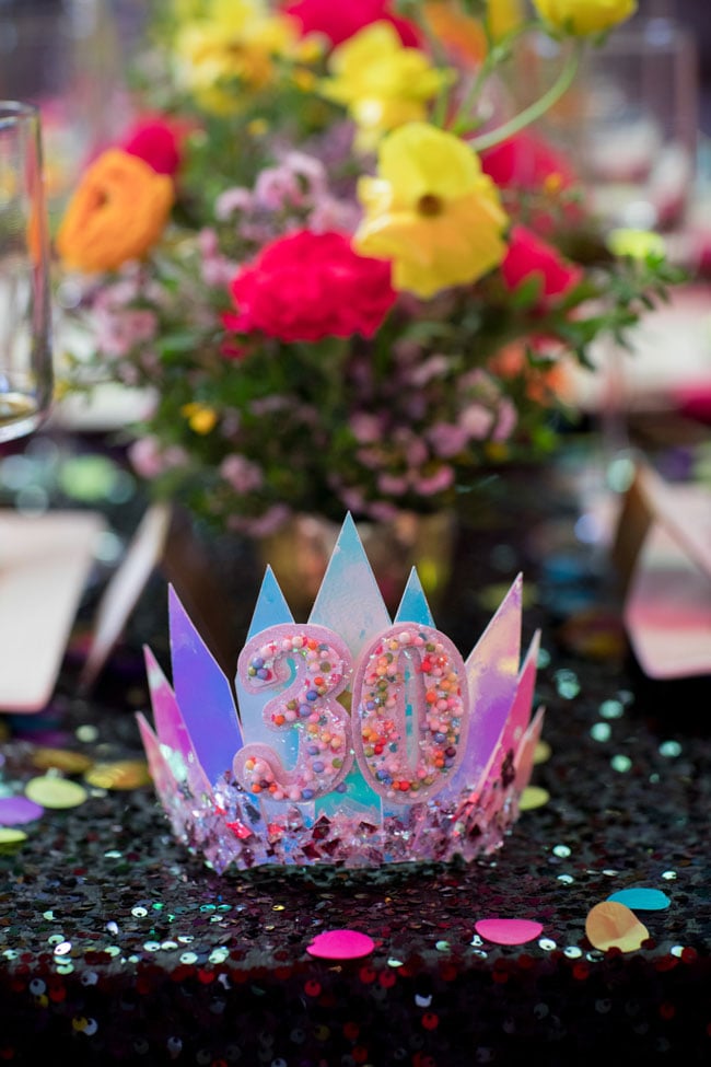 Flirty Thirty Themed Birthday Party Crown
