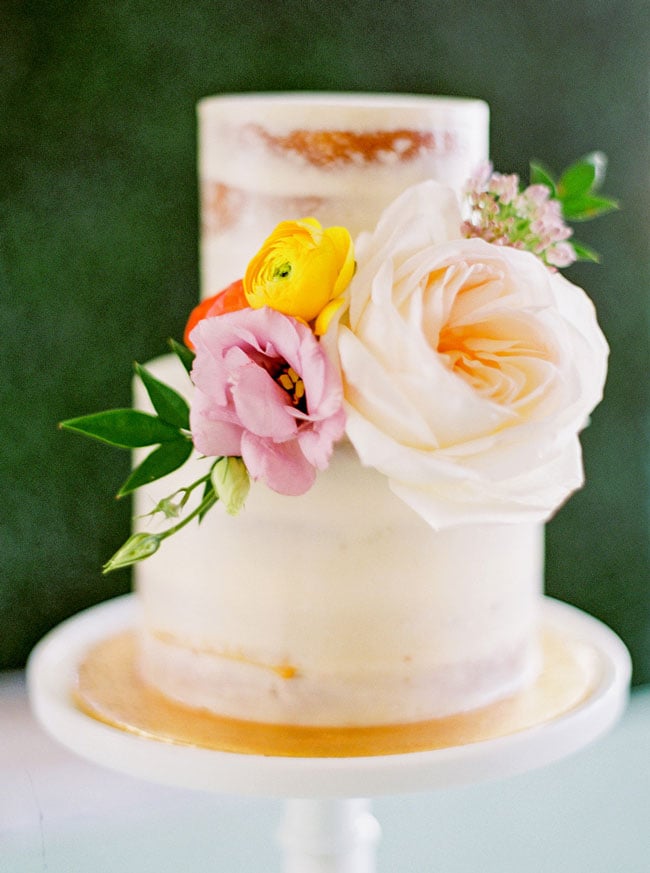 Bright Modern Bridal Shower Cake