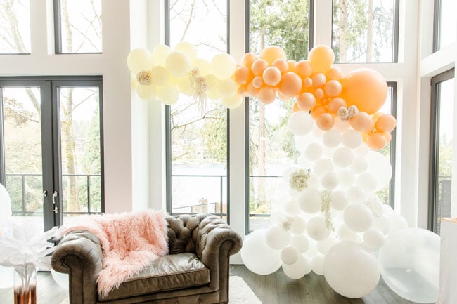 Bubbly Twin Baby Shower Balloon Garland Decoration