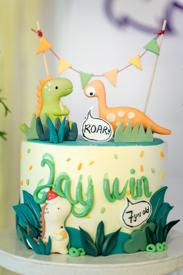 Dinosaur Themed Birthday Party Cake Topper