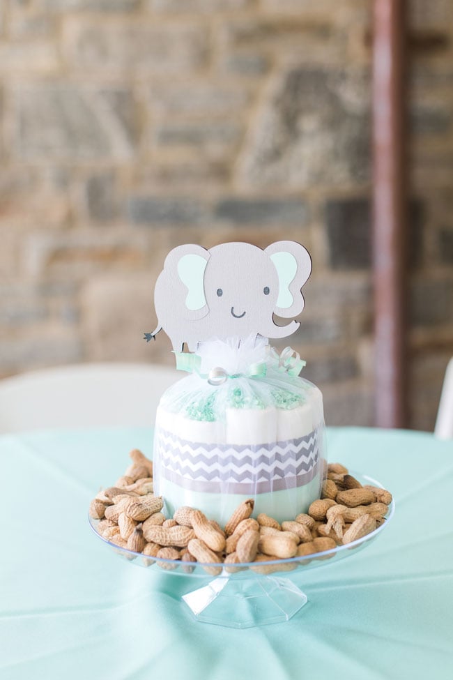 Whimsical Elephant Themed Baby Shower Centerpiece