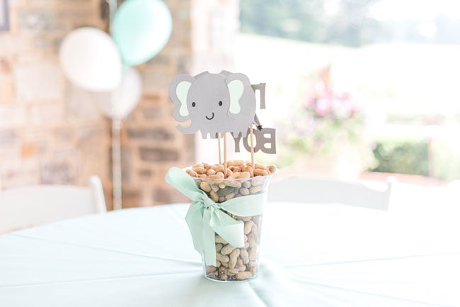 Whimsical Elephant Themed Baby Shower Centerpiece