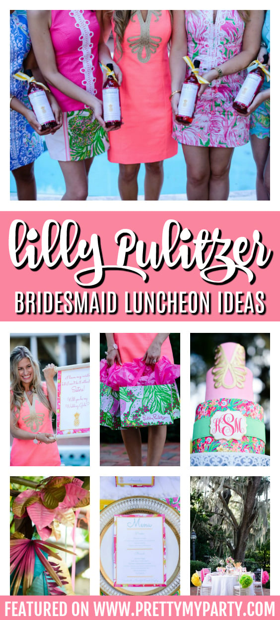 Lilly Pulitzer Inspired Bridesmaid Luncheon on Pretty My Party