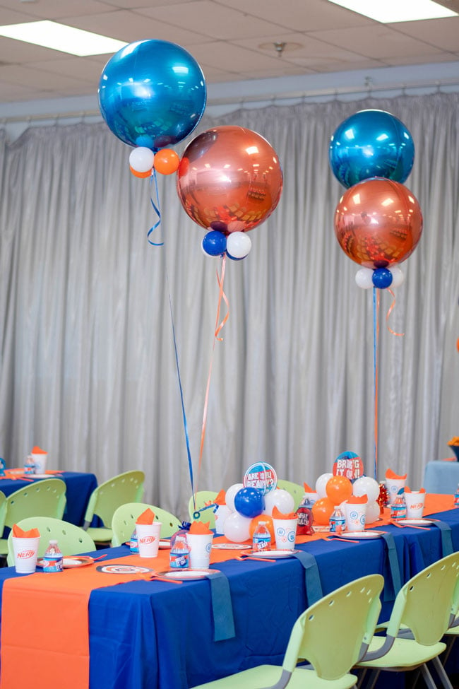 Nerf Themed Birthday Party Table