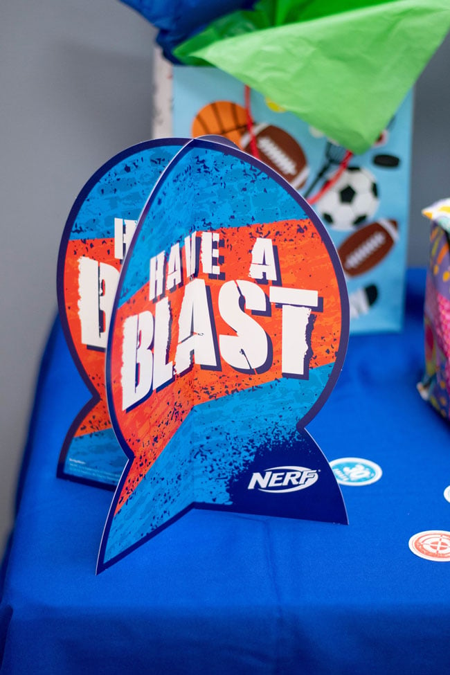 Nerf Themed Birthday Party Sign