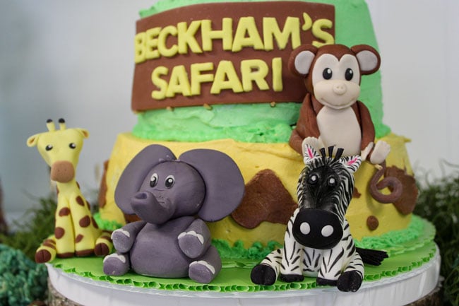 Safari Wild One Animal Cake Decorations